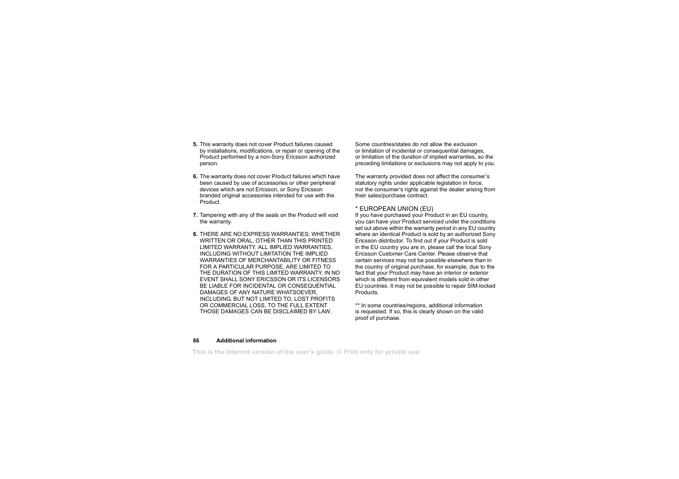 Sony T68i User Manual | Page 86 / 95
