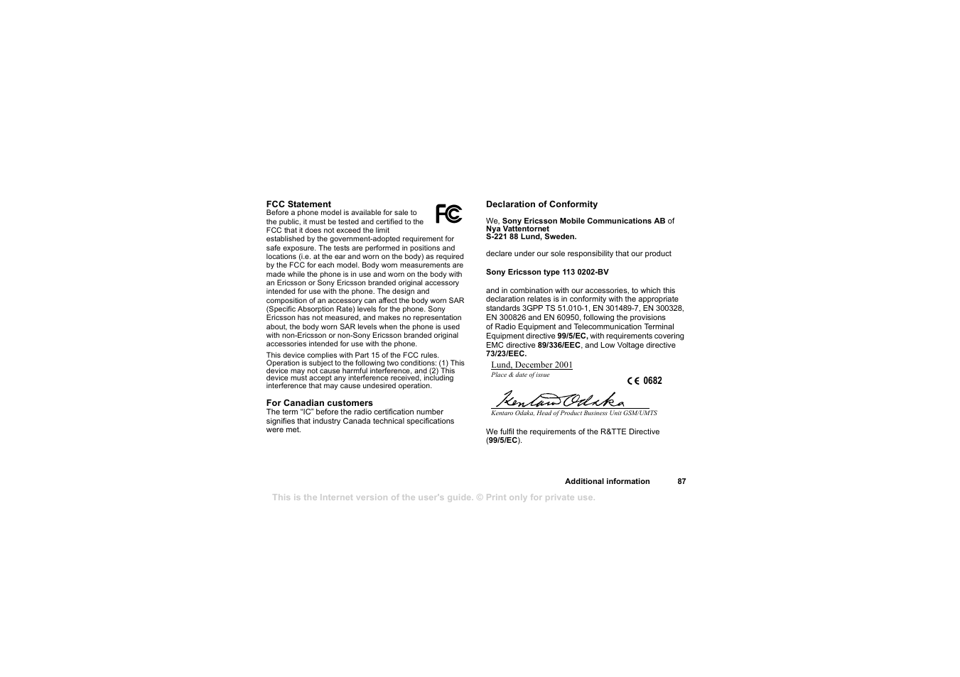 Sony T68i User Manual | Page 87 / 95