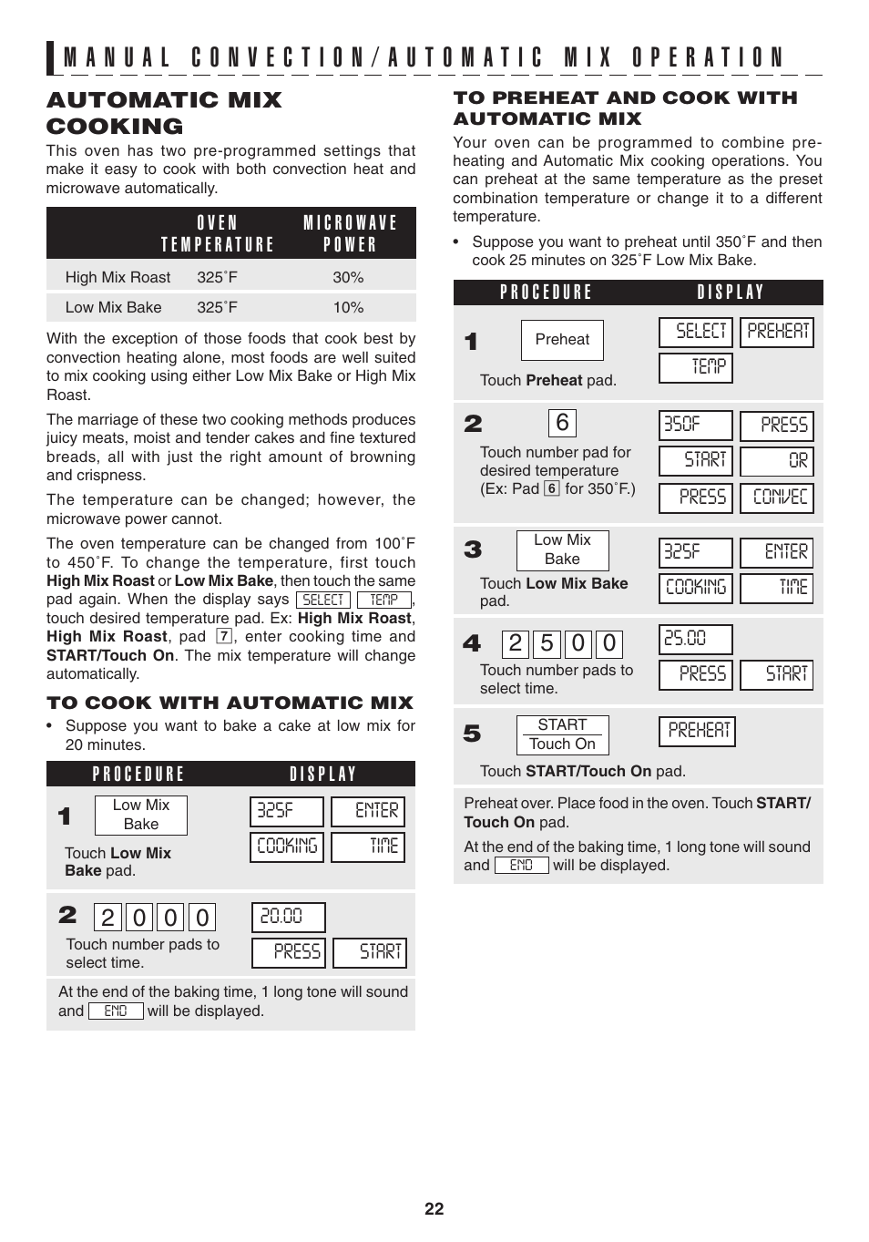 Automatic mix cooking | Sony R1880L User Manual | Page 22 / 32