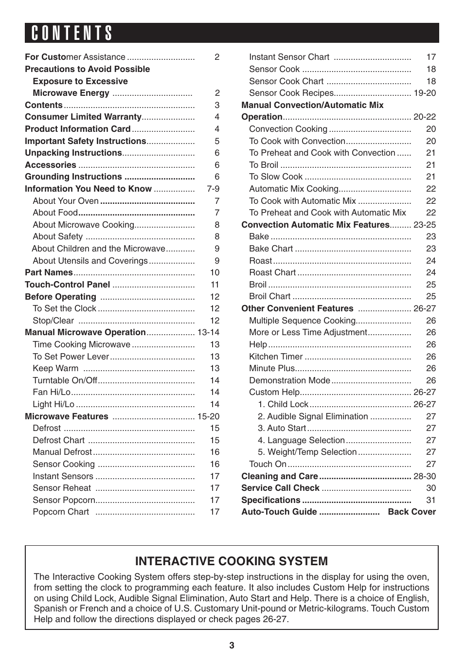 Interactive cooking system | Sony R1880L User Manual | Page 3 / 32