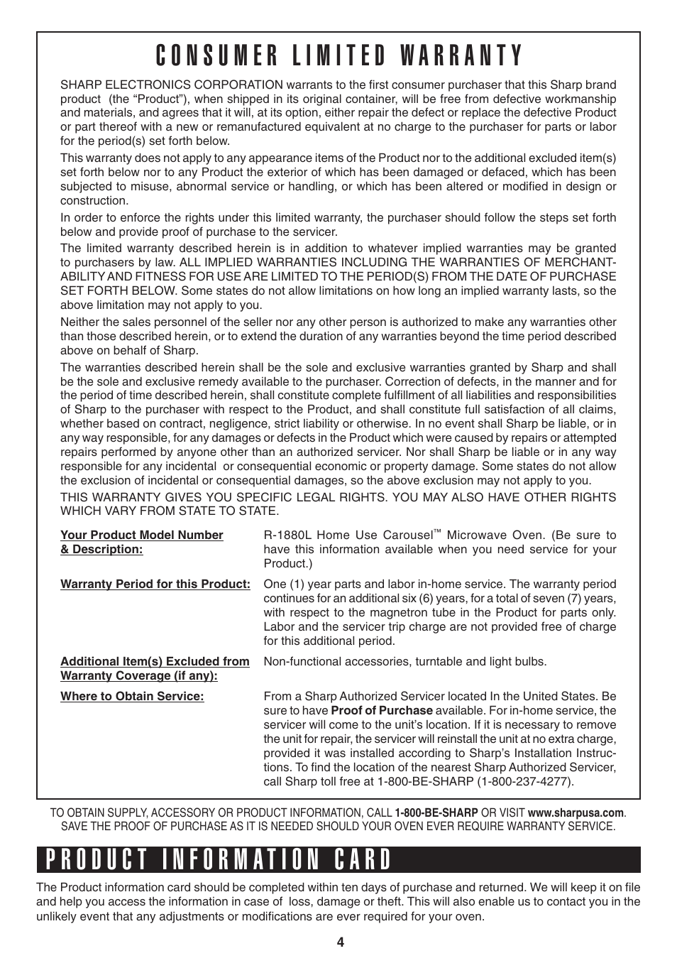 Sony R1880L User Manual | Page 4 / 32