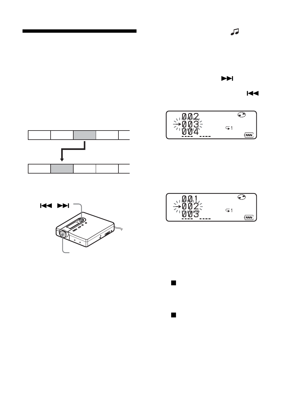 Moving recorded tracks (move), 46 moving recorded tracks (move) | Sony MZ-N10 User Manual | Page 46 / 136