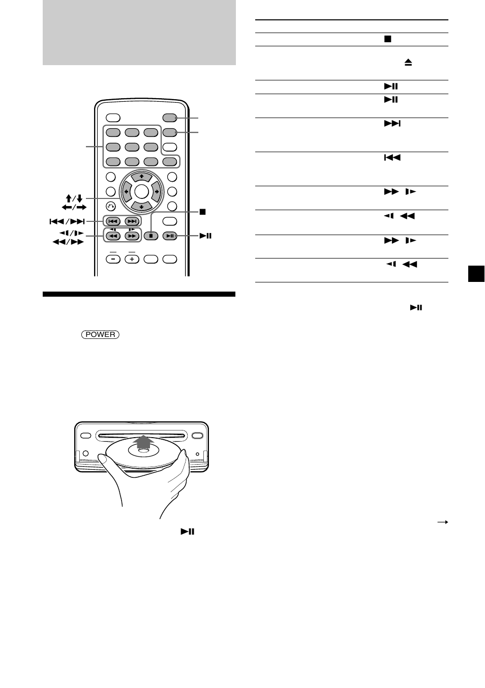 Dvd/video cd/ cd player, Playing a disc | Sony MV-101 User Manual | Page 13 / 36