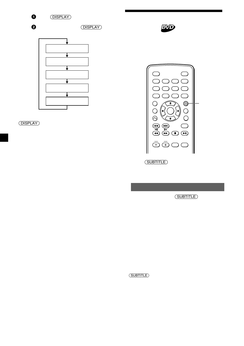 Changing the subtitle language, 16 changing the subtitle language, Example: a subtitle language display | Sony MV-101 User Manual | Page 16 / 36
