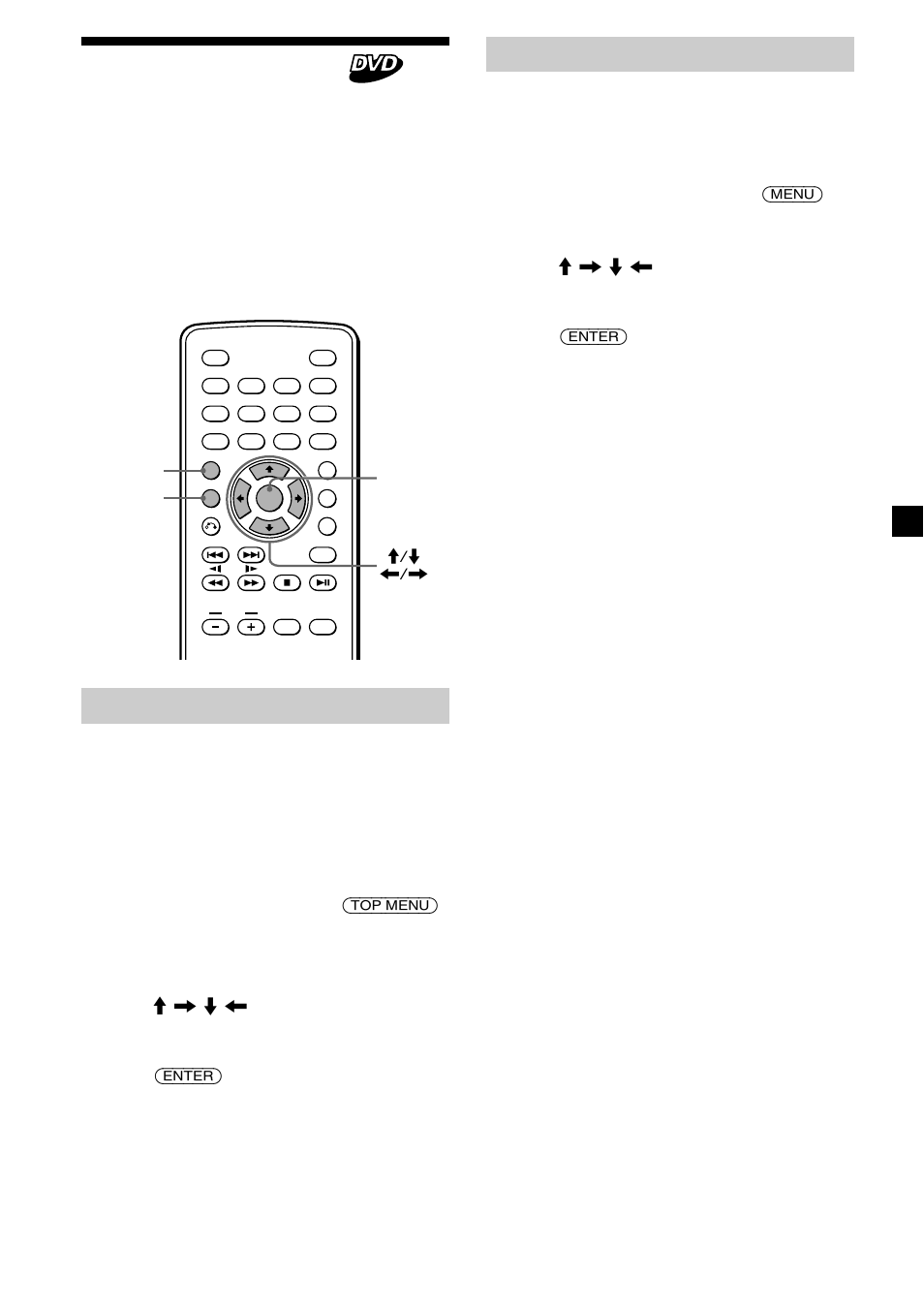 Using a dvd menu, 17 using a dvd menu, Using the top menu button | Using the menu button | Sony MV-101 User Manual | Page 17 / 36