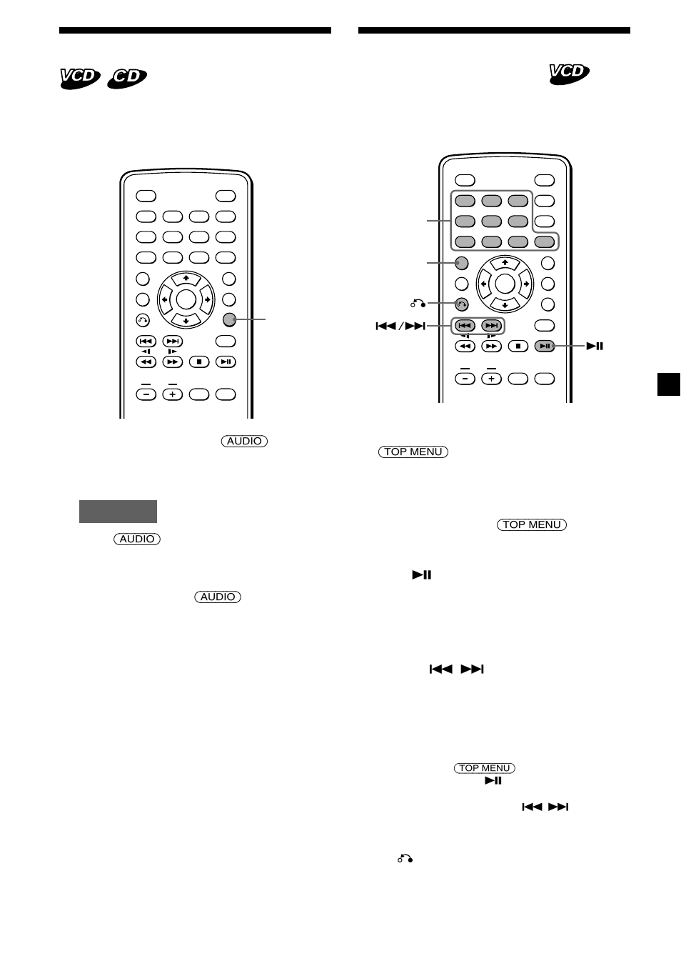 Changing the audio output, Using the pbc (playback ontrol) function, 19 using the pbc (playback control) function | Example: an audio output display, L - m o n o, Press u . the pbc menu is displayed, Number buttons | Sony MV-101 User Manual | Page 19 / 36