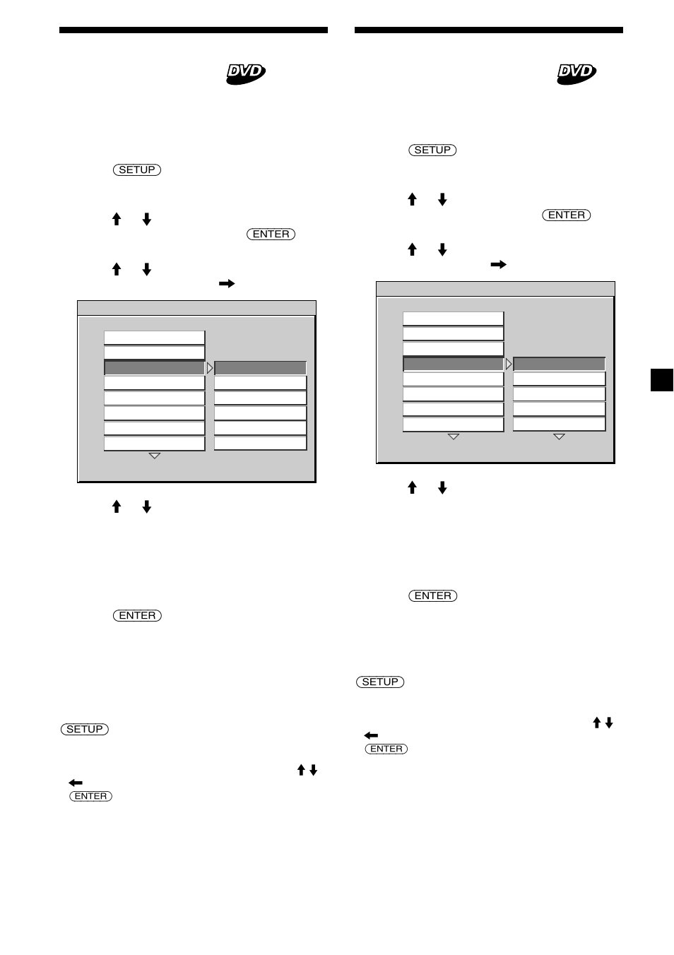 Displaying the subtitles for dvd, Selecting the dvd menu language, 25 displaying the subtitles for dvd | Sony MV-101 User Manual | Page 25 / 36