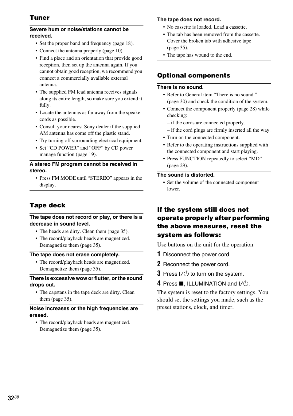 Sony CMT-HPZ9 User Manual | Page 32 / 40