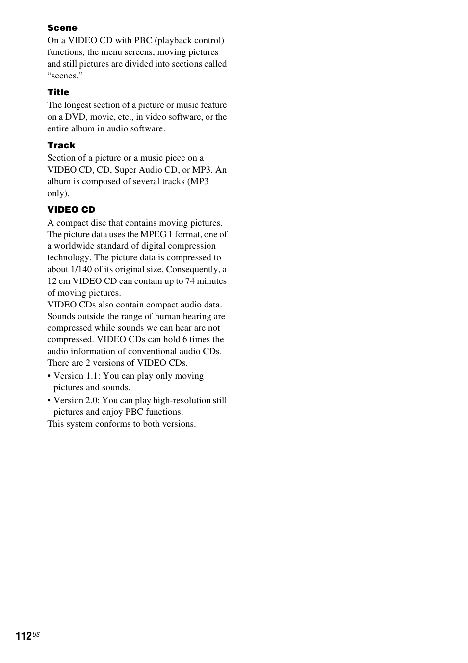 Sony DAVLF1H User Manual | Page 112 / 127