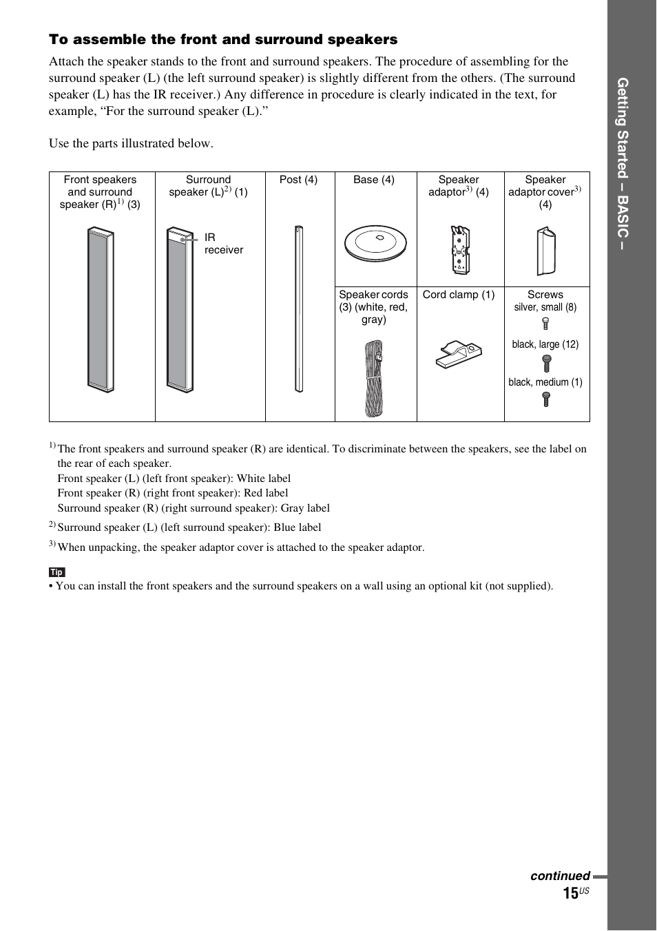 Sony DAVLF1H User Manual | Page 15 / 127