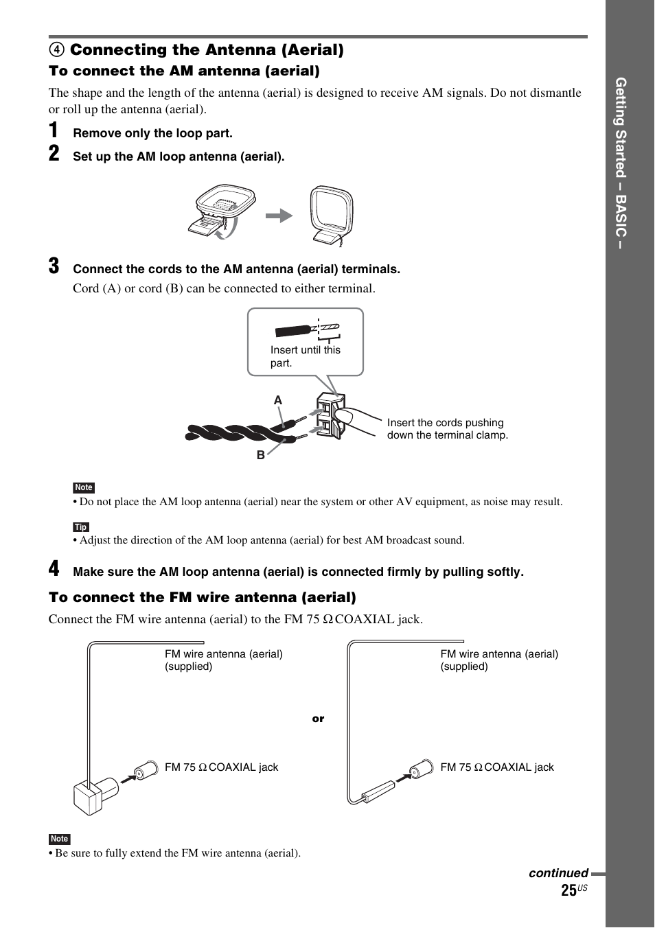4 connecting the antenna (aerial), 4connecting the antenna (aerial) | Sony DAVLF1H User Manual | Page 25 / 127
