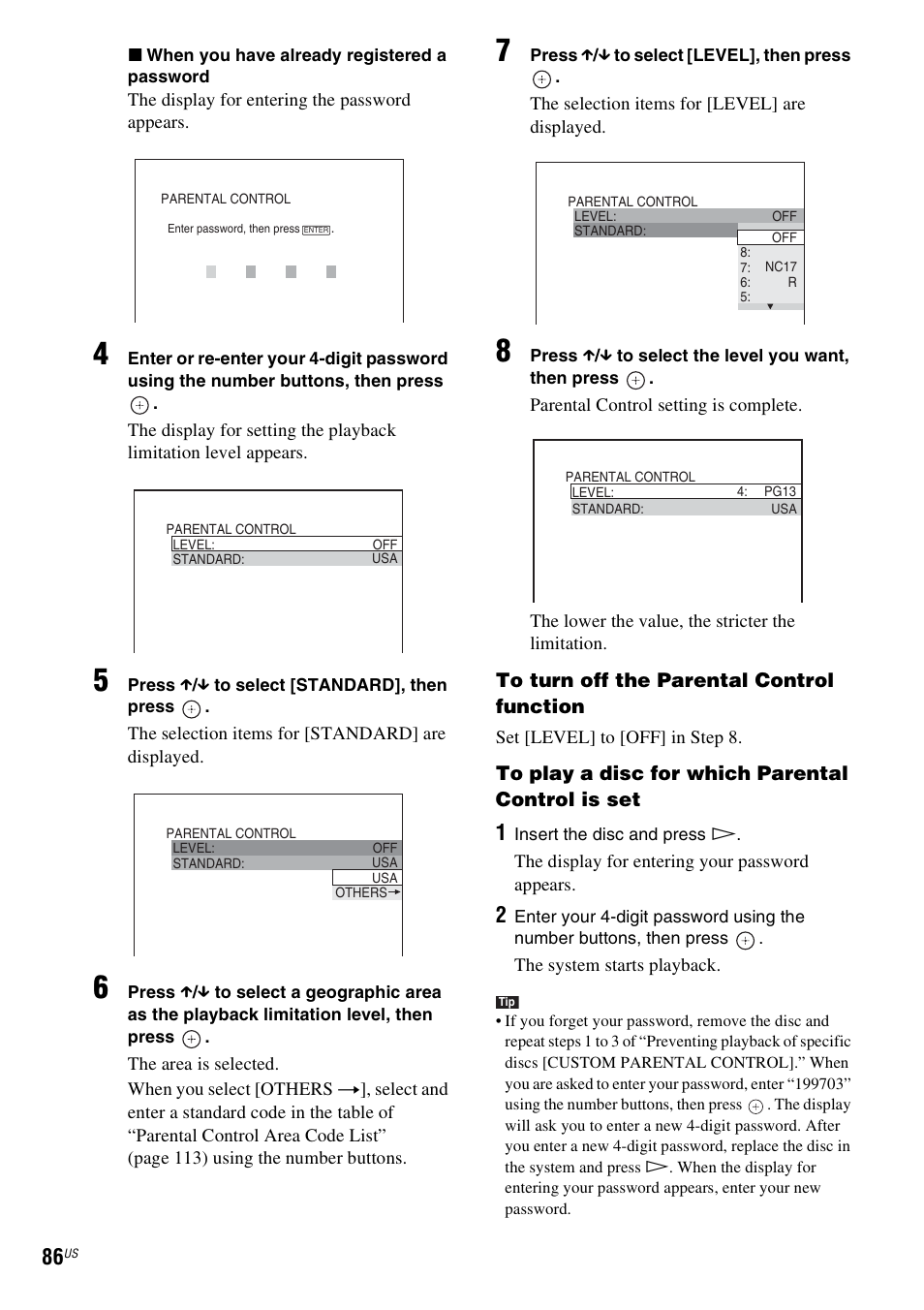 Sony DAVLF1H User Manual | Page 86 / 127