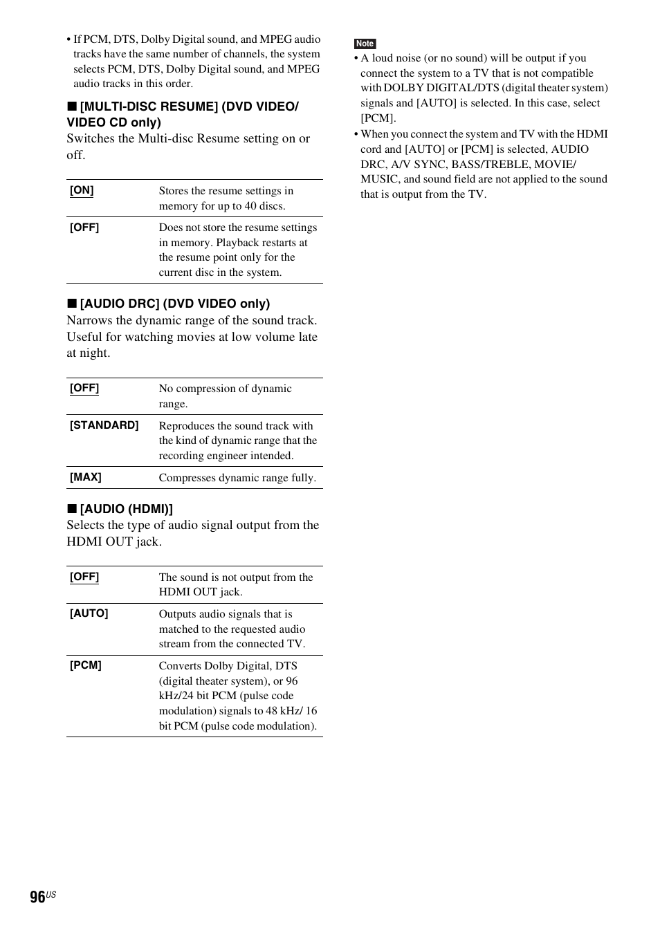 Sony DAVLF1H User Manual | Page 96 / 127