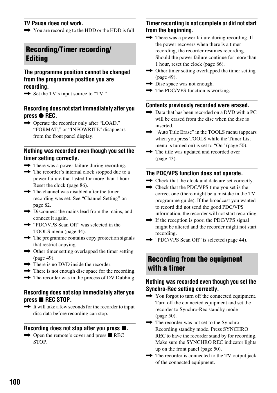 Sony RDR-HX1010 User Manual | Page 100 / 116