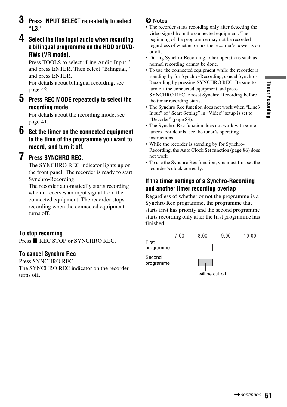 Sony RDR-HX1010 User Manual | Page 51 / 116
