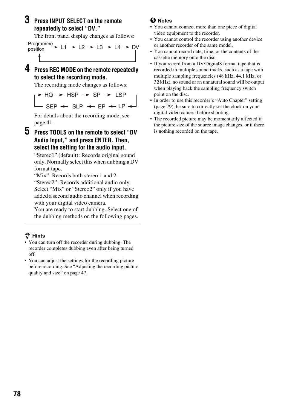 Sony RDR-HX1010 User Manual | Page 78 / 116