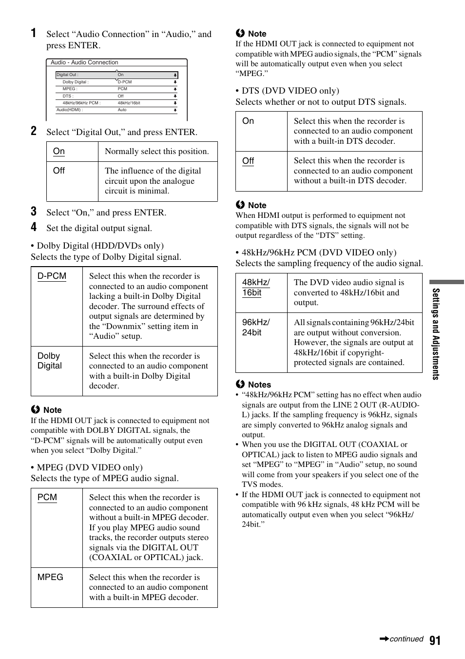 Sony RDR-HX1010 User Manual | Page 91 / 116