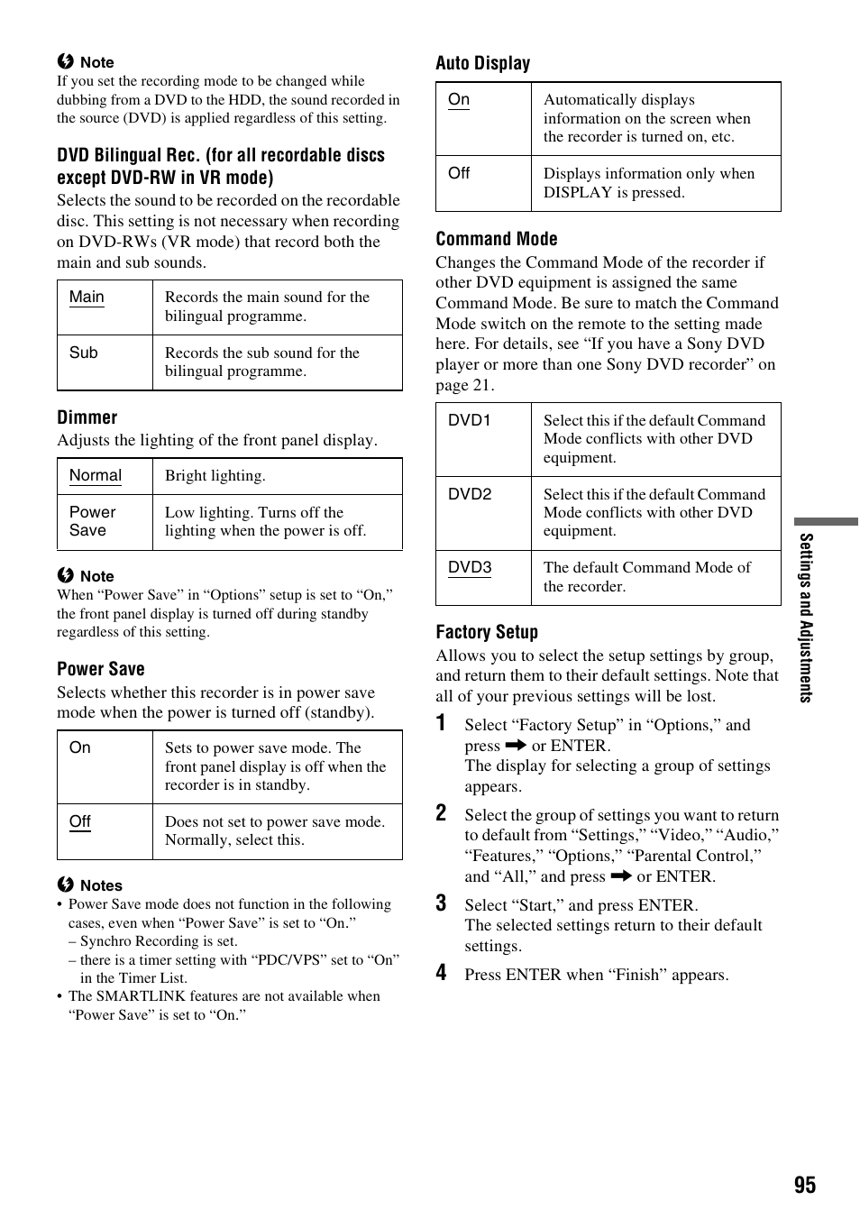 Sony RDR-HX1010 User Manual | Page 95 / 116
