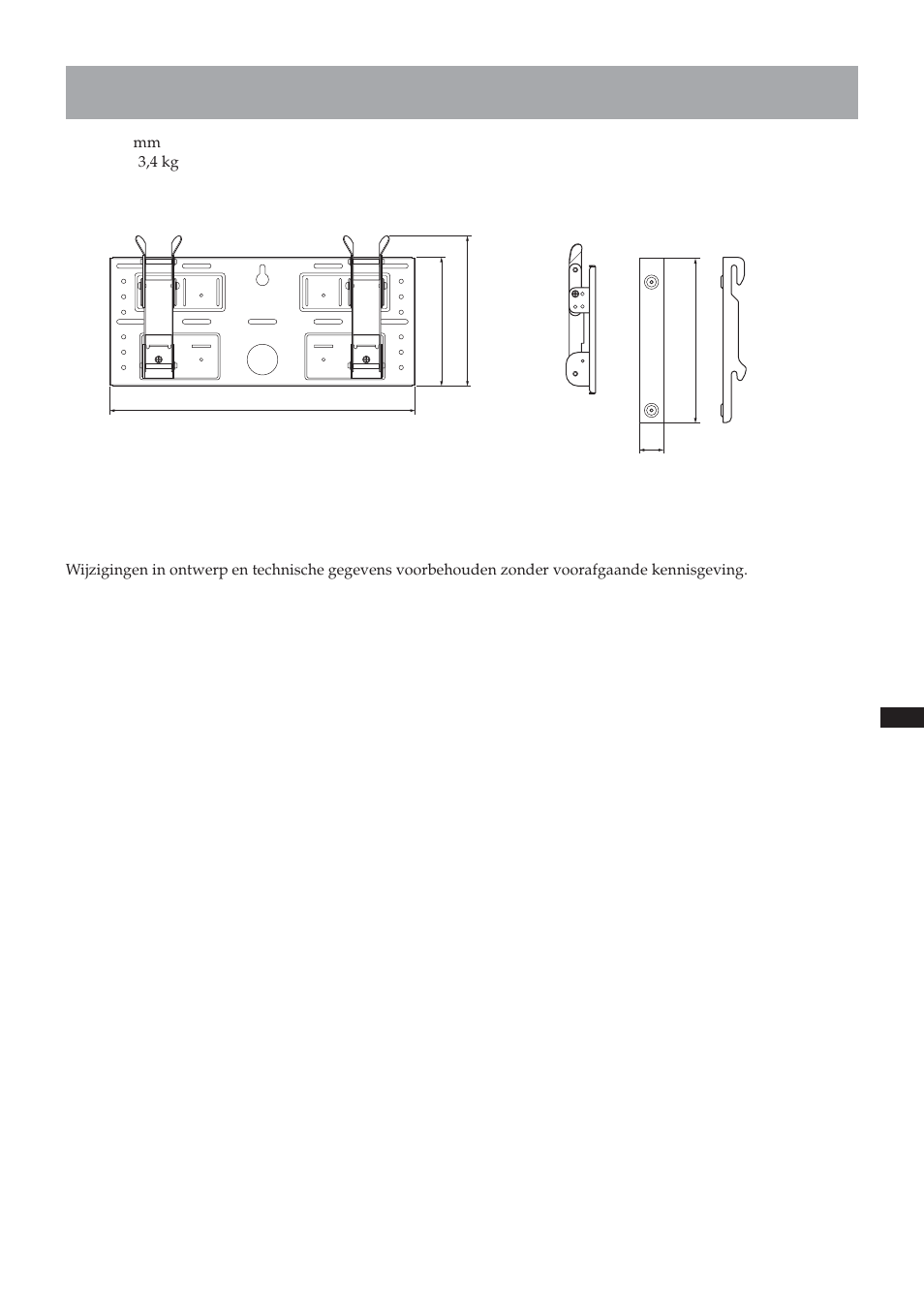 Technische gegevens | Sony SU-LW1 User Manual | Page 101 / 264