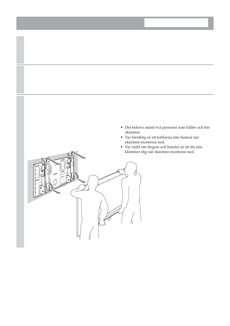 Nedmontering av skärmen | Sony SU-LW1 User Manual | Page 120 / 264