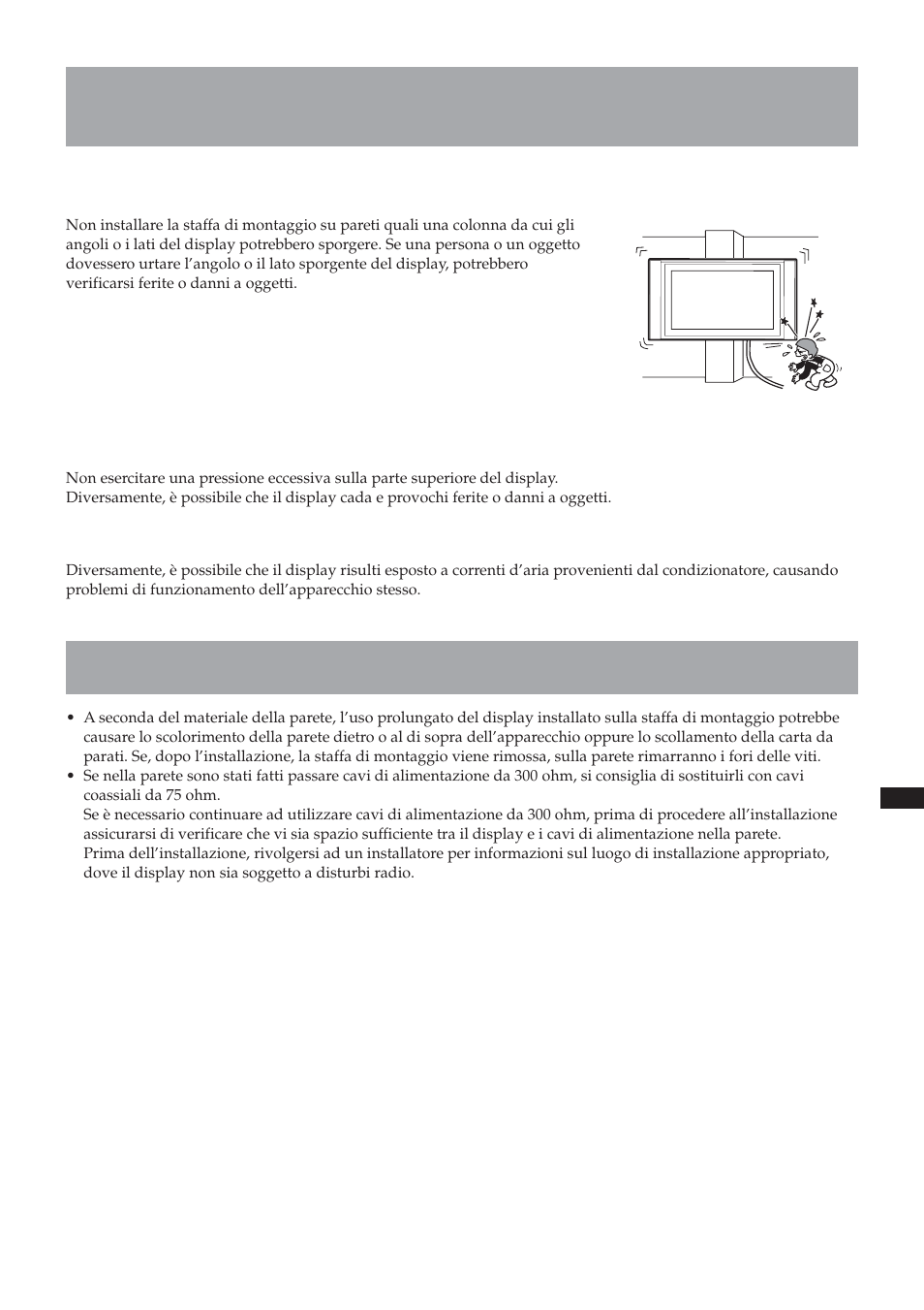 Avvertimento, Precauzioni | Sony SU-LW1 User Manual | Page 125 / 264