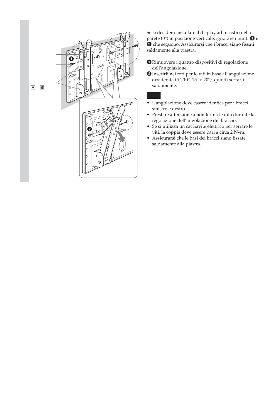 Regolare l’angolazione dei bracci | Sony SU-LW1 User Manual | Page 132 / 264