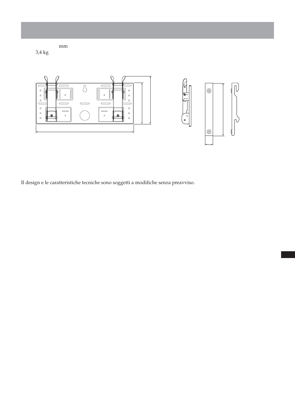 Caratteristiche tecniche | Sony SU-LW1 User Manual | Page 141 / 264