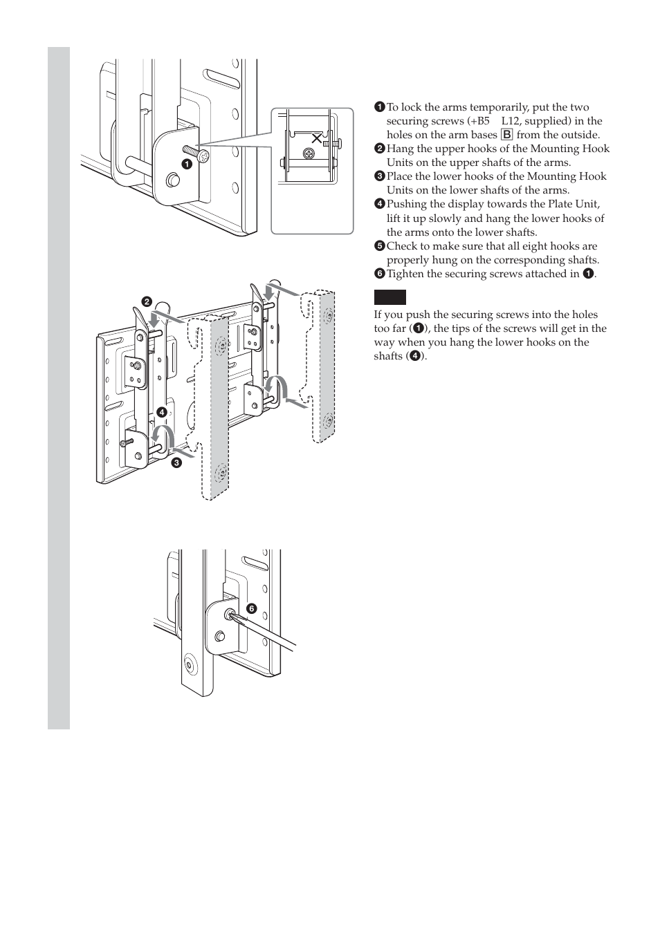 Mount the display on the plate unit | Sony SU-LW1 User Manual | Page 18 / 264