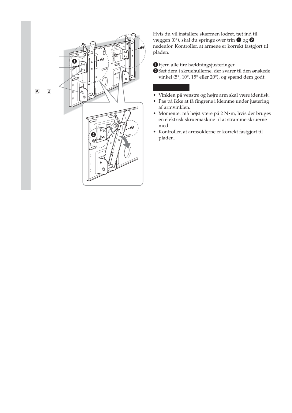 Juster hældningen af armene | Sony SU-LW1 User Manual | Page 232 / 264