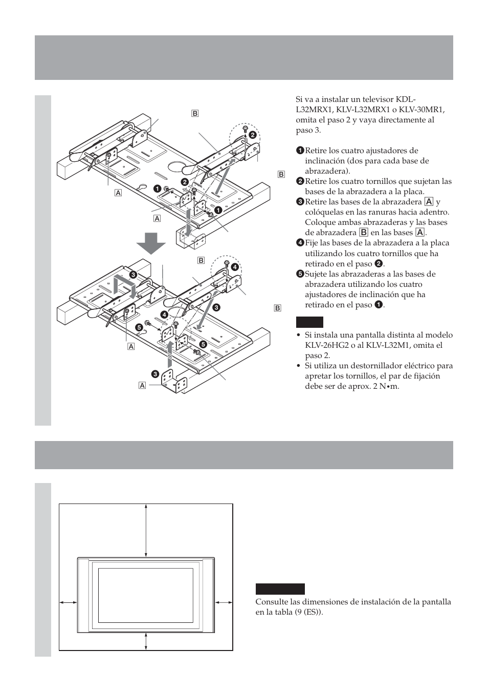 Paso 3: decida la ubicación de instalación | Sony SU-LW1 User Manual | Page 68 / 264