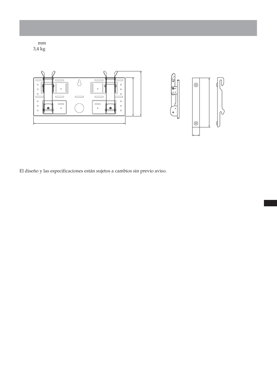 Especificaciones | Sony SU-LW1 User Manual | Page 81 / 264