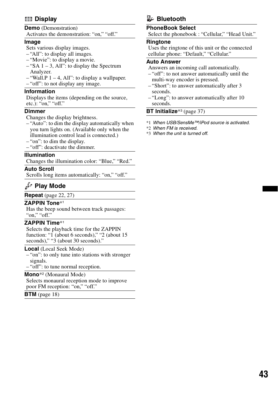 Sony DSX-S310BTX User Manual | Page 43 / 108