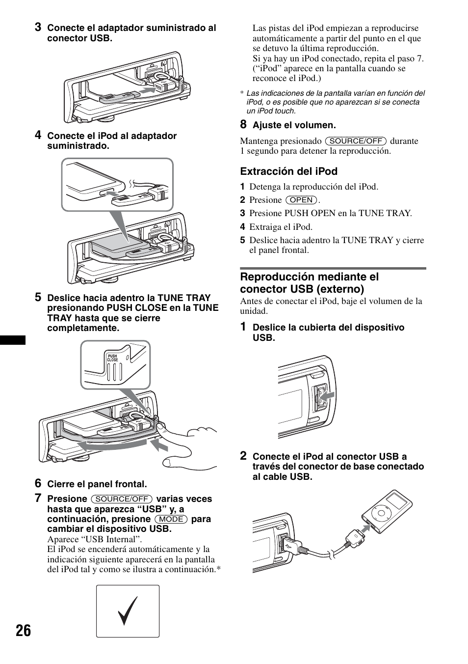 Reproducción mediante el conector usb (externo) | Sony DSX-S310BTX User Manual | Page 76 / 108