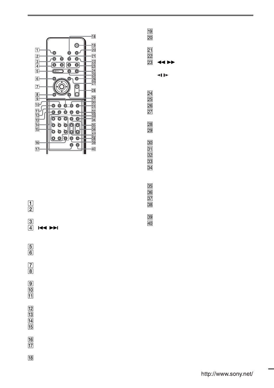 Quick reference for remote, Commander ......................back cover, Quick reference for remote commander | Sony Model DAV-SR4W User Manual | Page 108 / 108