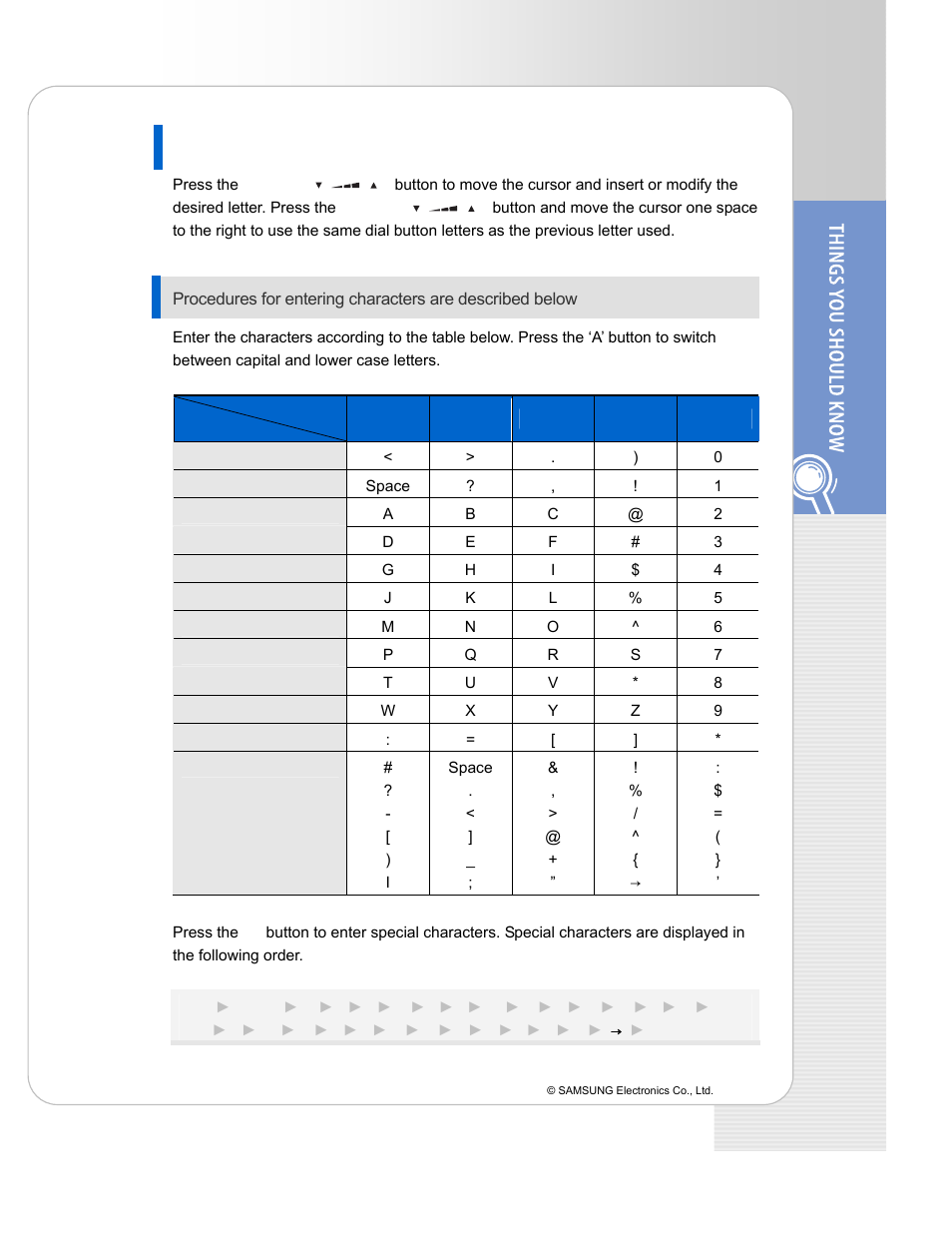 Entering characters | Samsung ITP-5114D EN User Manual | Page 19 / 40