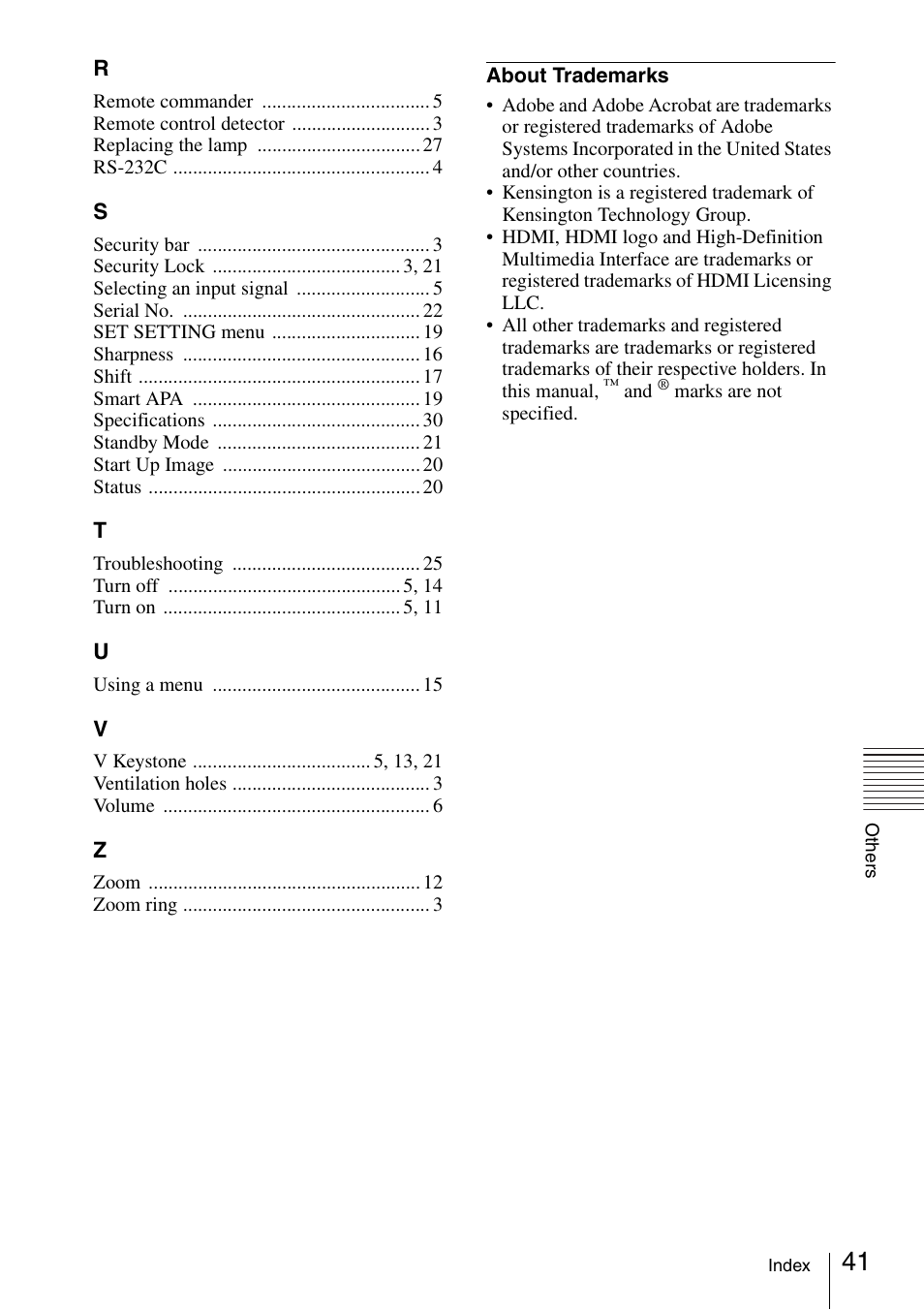 Sony VPL EW130 User Manual | Page 41 / 42