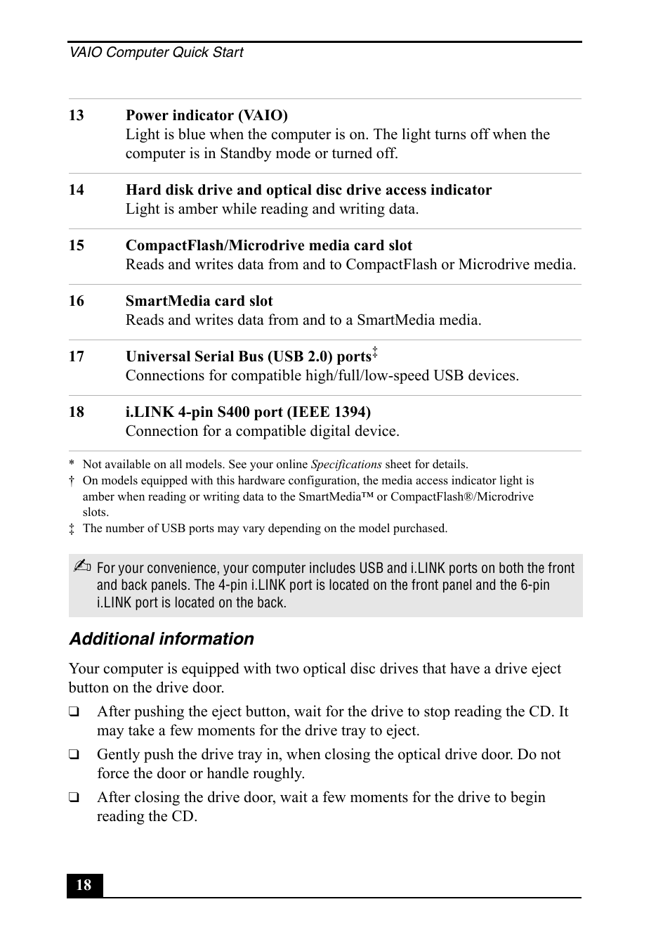 Sony PCV-RS400 User Manual | Page 18 / 44