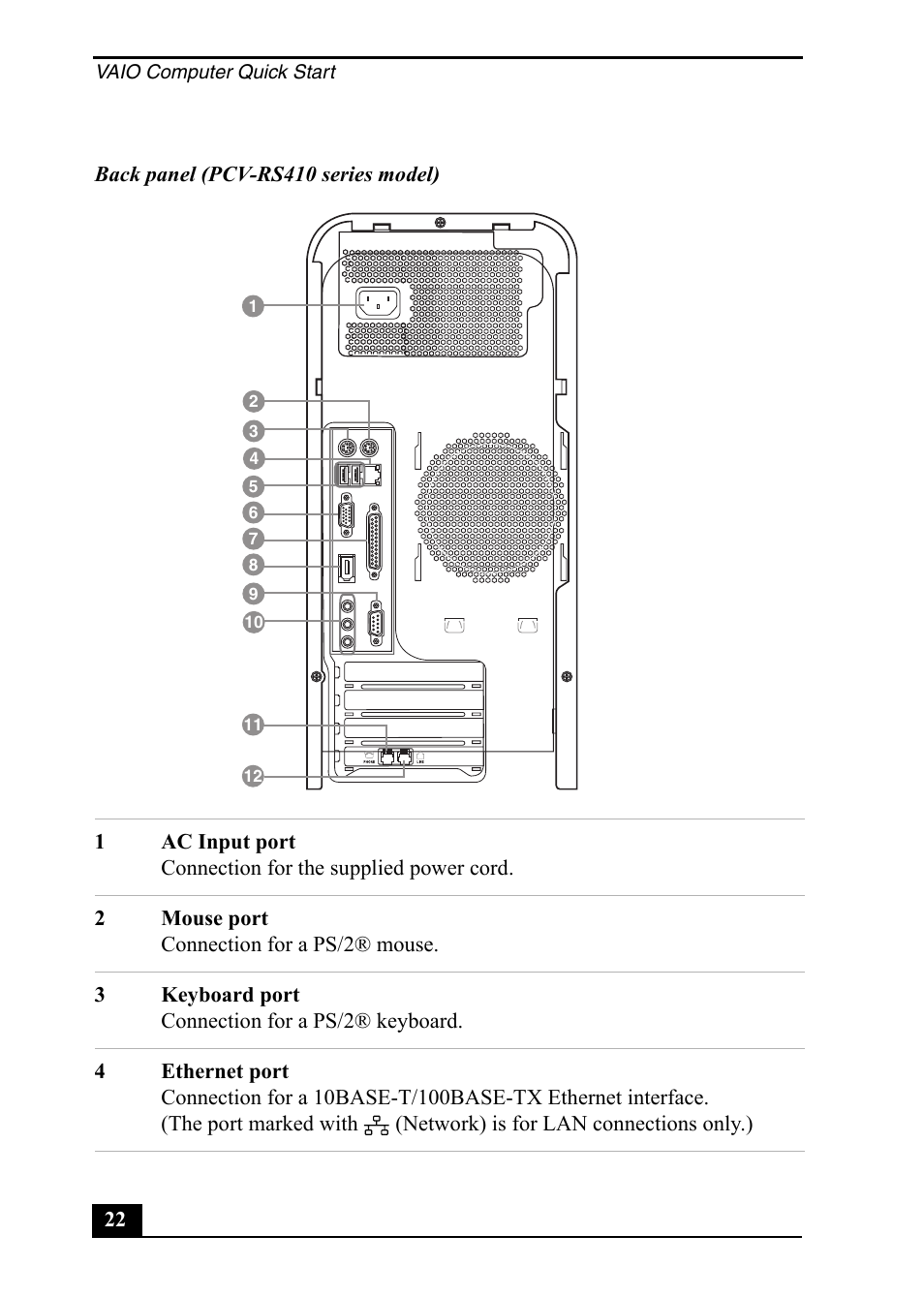 Sony PCV-RS400 User Manual | Page 22 / 44