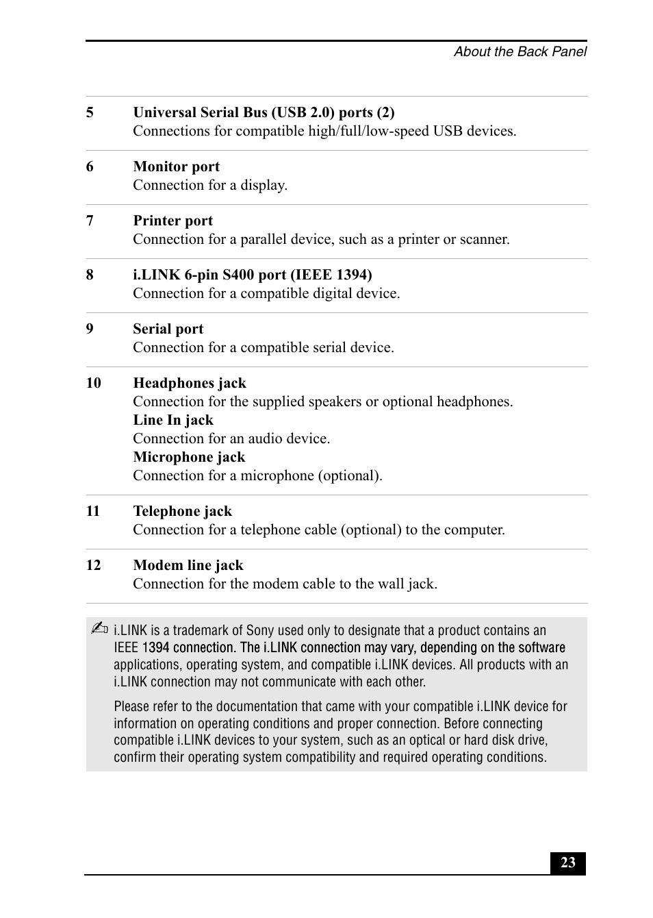 Sony PCV-RS400 User Manual | Page 23 / 44