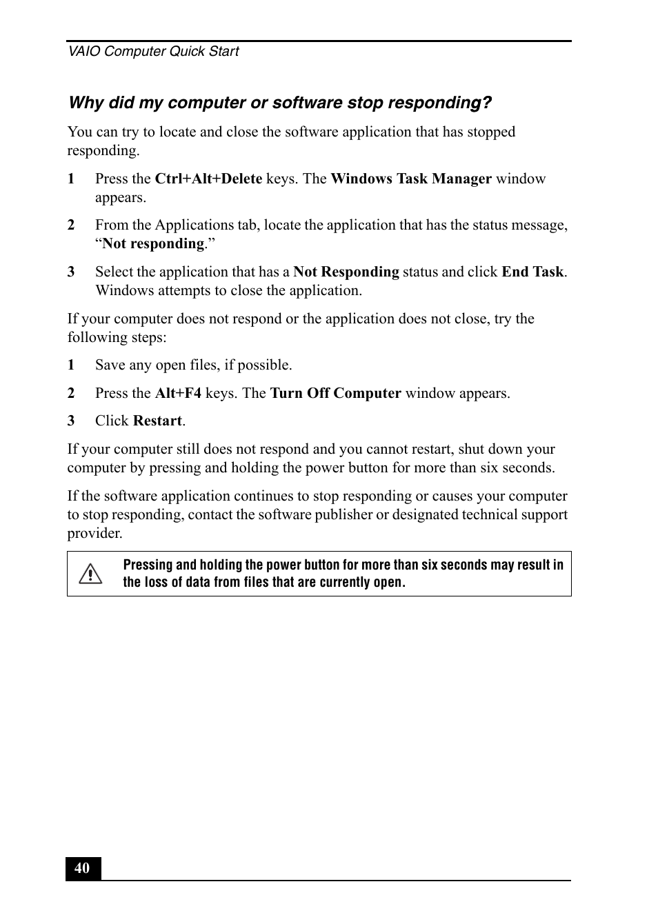 Sony PCV-RS400 User Manual | Page 40 / 44