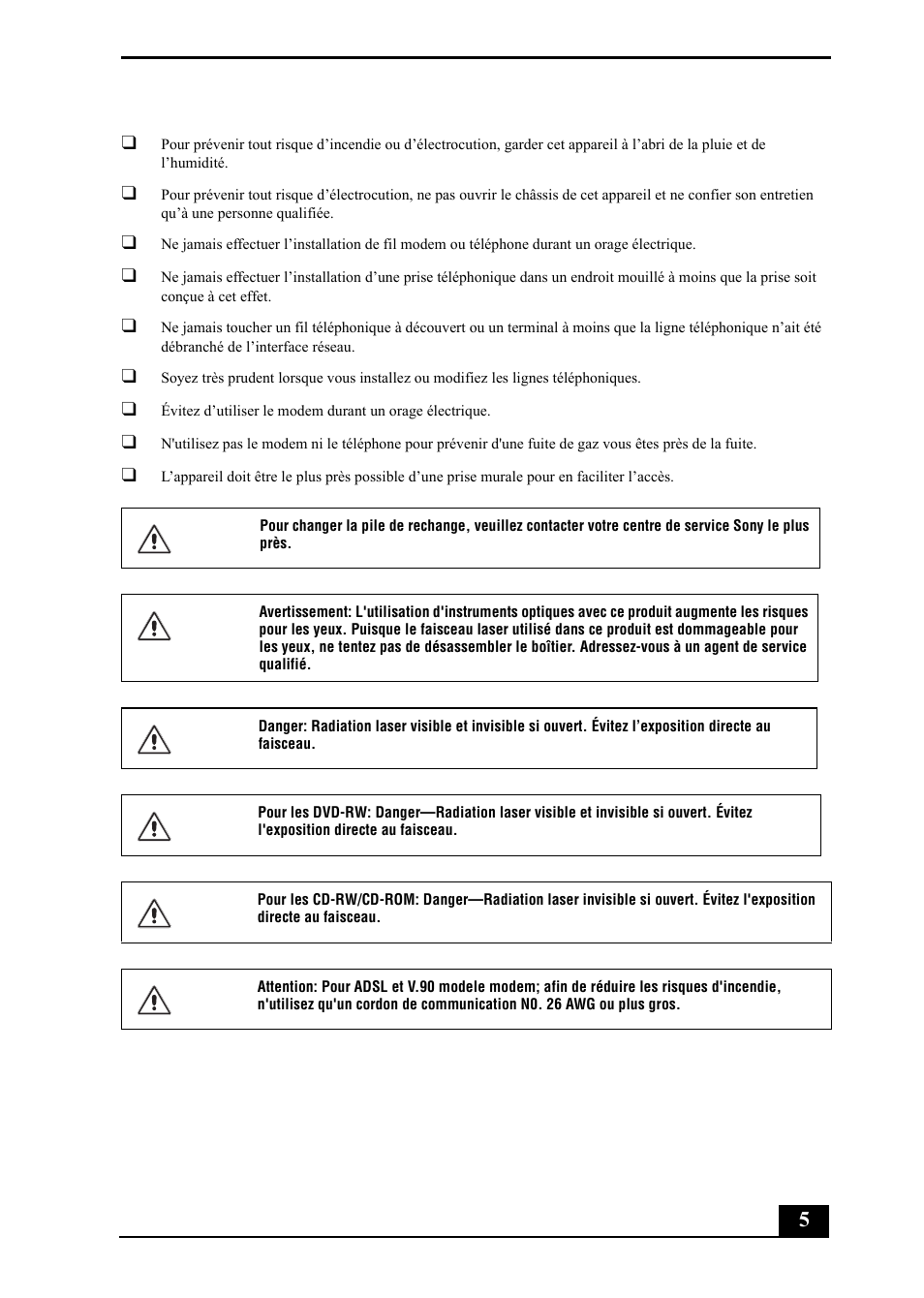 Sony PCV-RS400 User Manual | Page 5 / 44