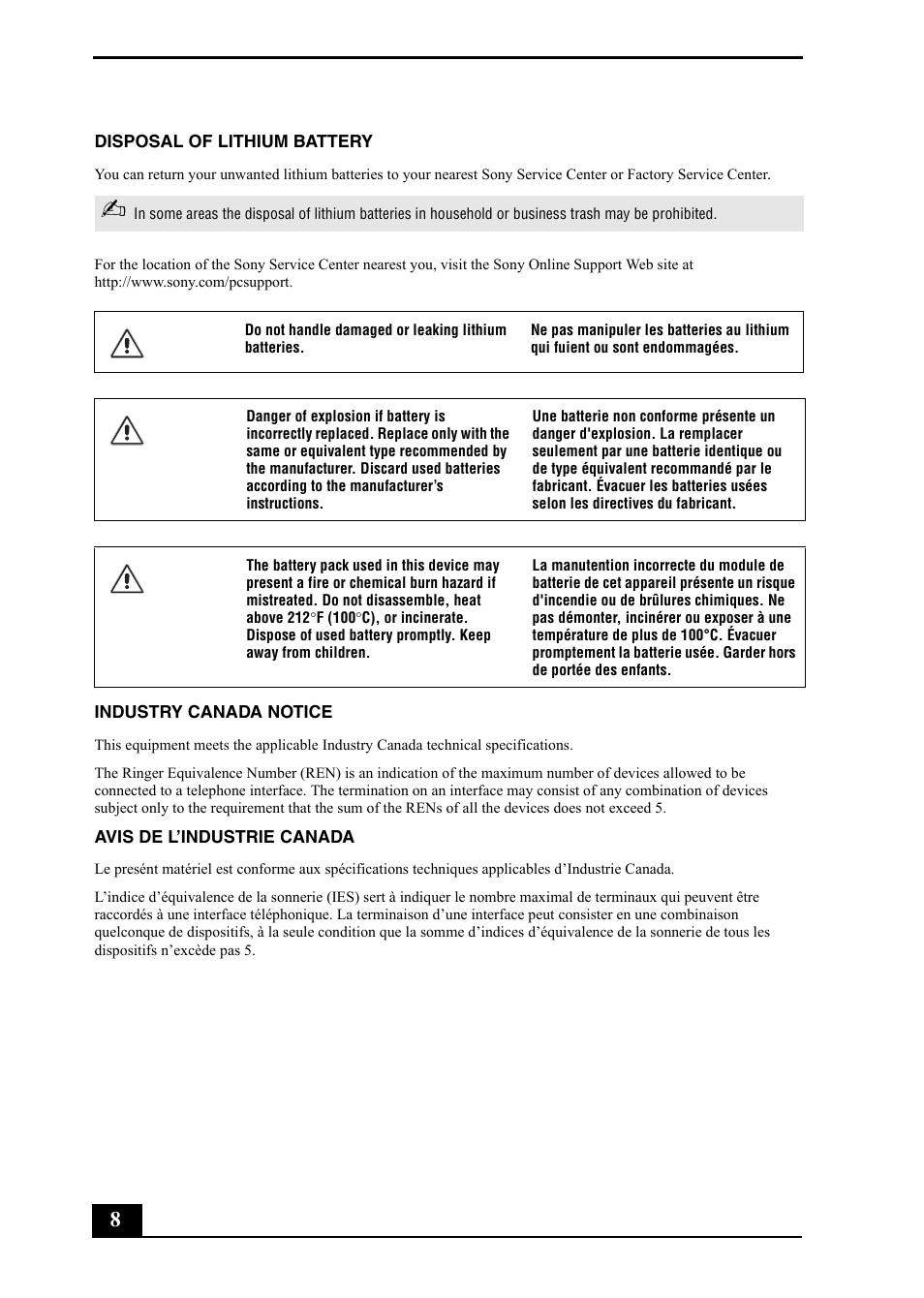 Sony PCV-RS400 User Manual | Page 8 / 44