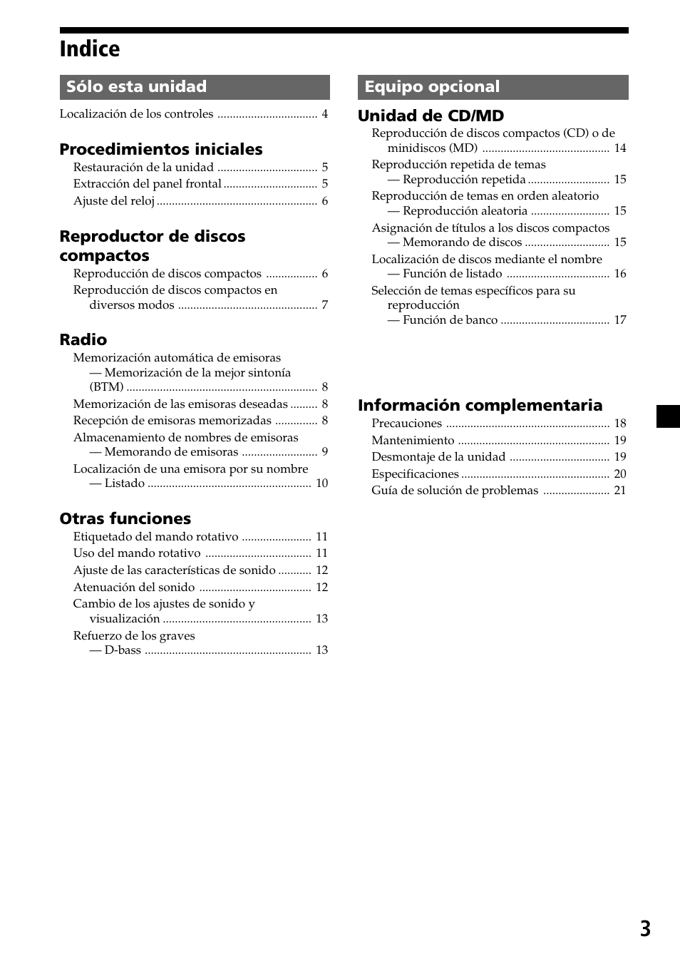 3indice | Sony CDX-C6600 User Manual | Page 25 / 46