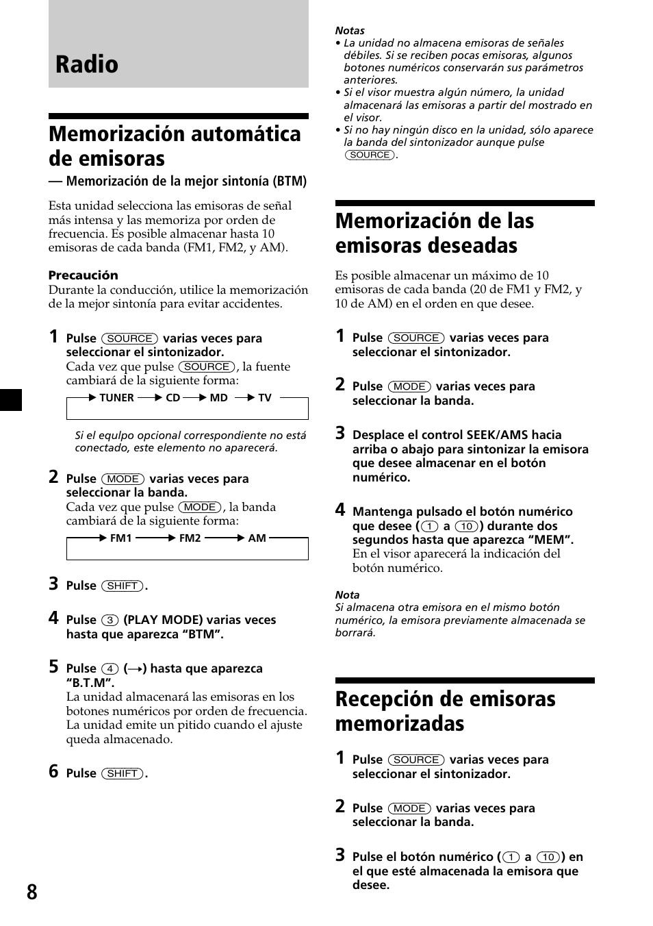 Radio | Sony CDX-C6600 User Manual | Page 30 / 46