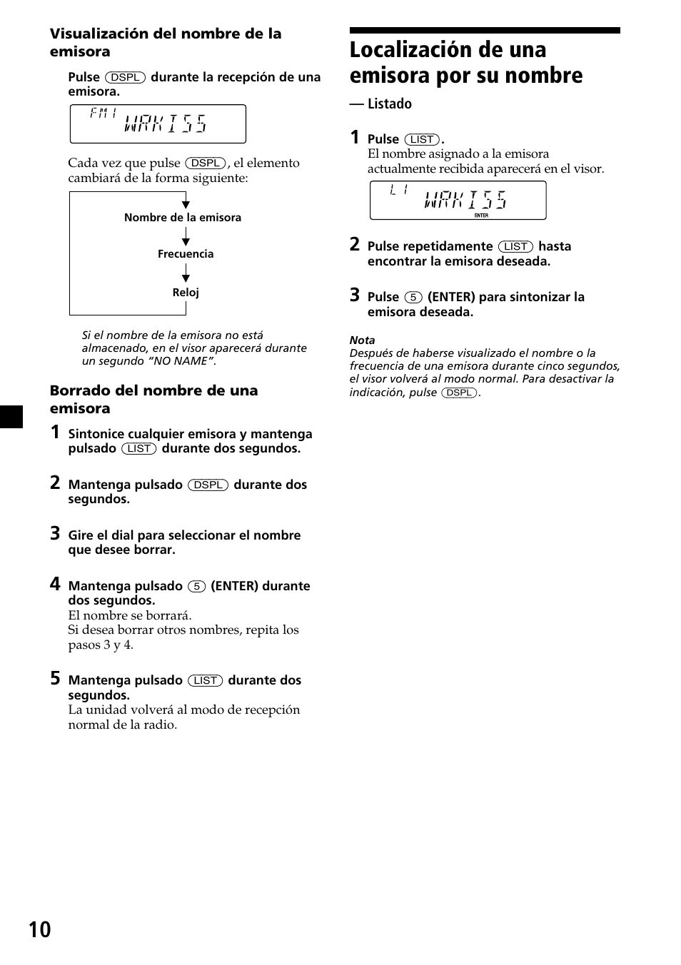 Localización de una emisora por su nombre | Sony CDX-C6600 User Manual | Page 32 / 46