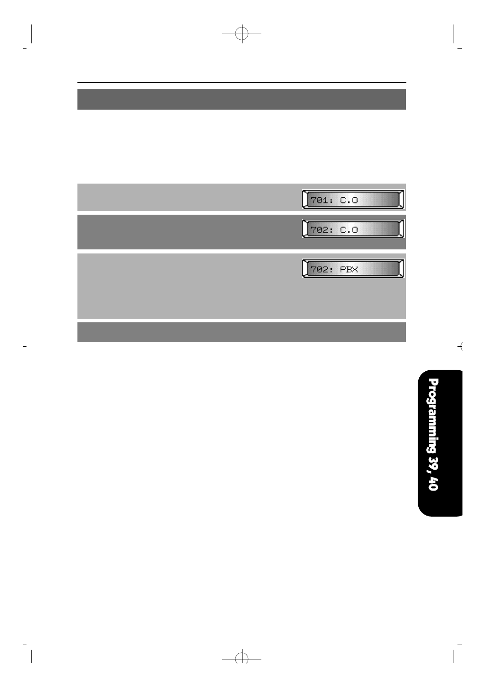 Mmc 40 c.o./pbx line | Samsung NX-308 User Manual | Page 110 / 172