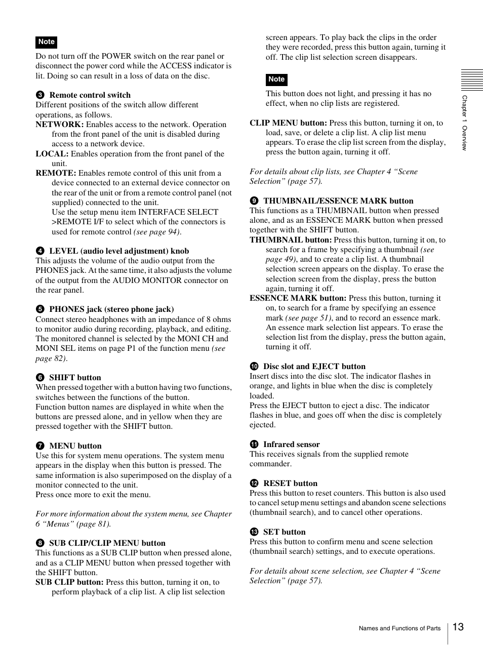 Sony PDW-F70 User Manual | Page 13 / 126