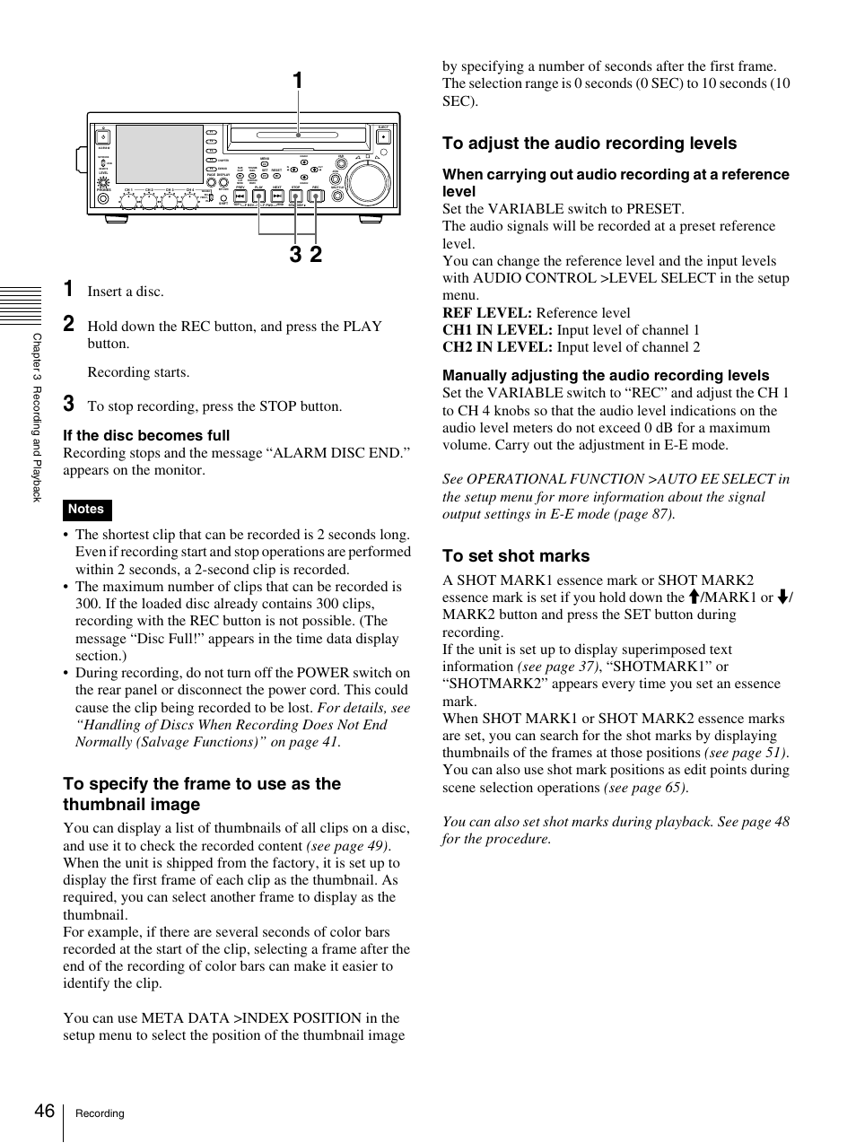 Insert a disc | Sony PDW-F70 User Manual | Page 46 / 126