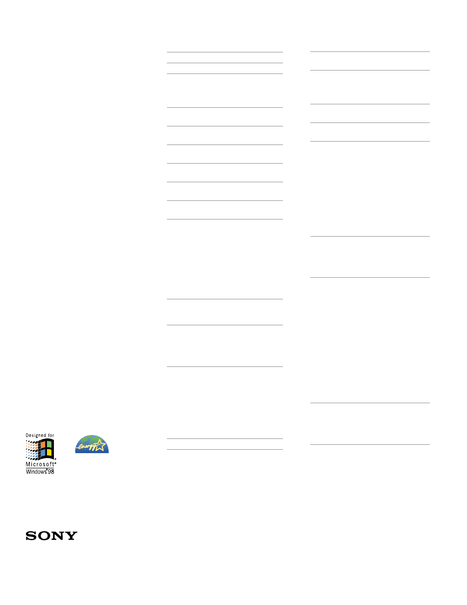 Hmd-a200/l, Specifications | Sony HMD-A200 User Manual | Page 2 / 2