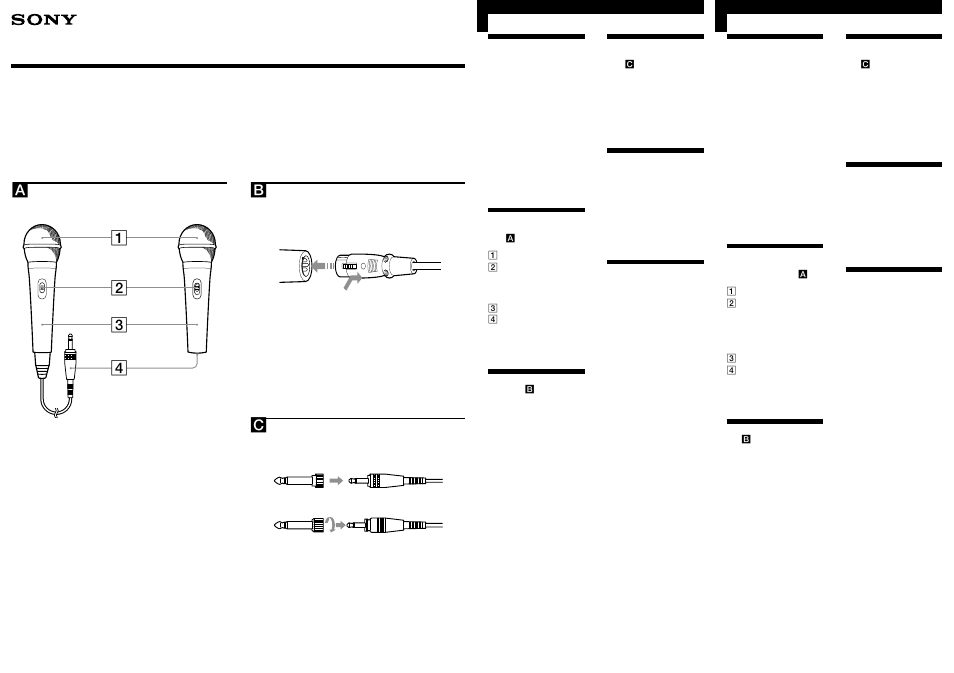 Sony F-V410 User Manual | 2 pages